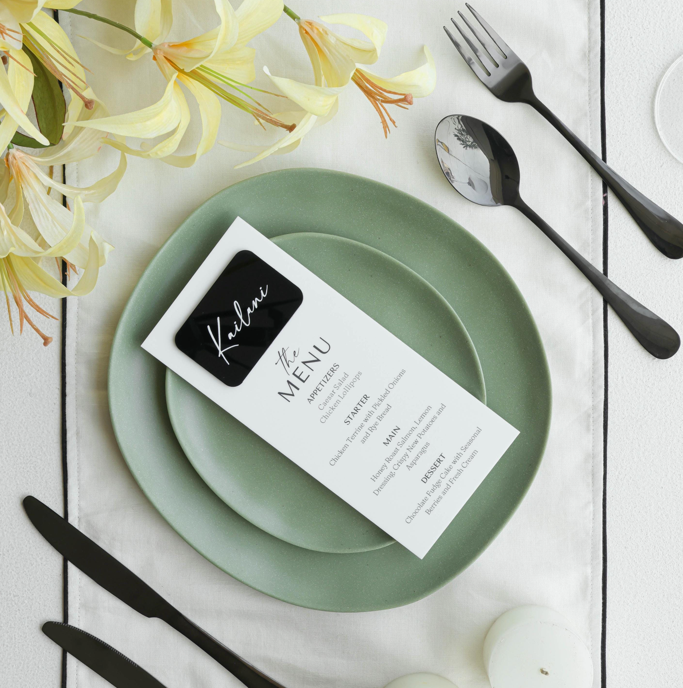 Menu Card Signs