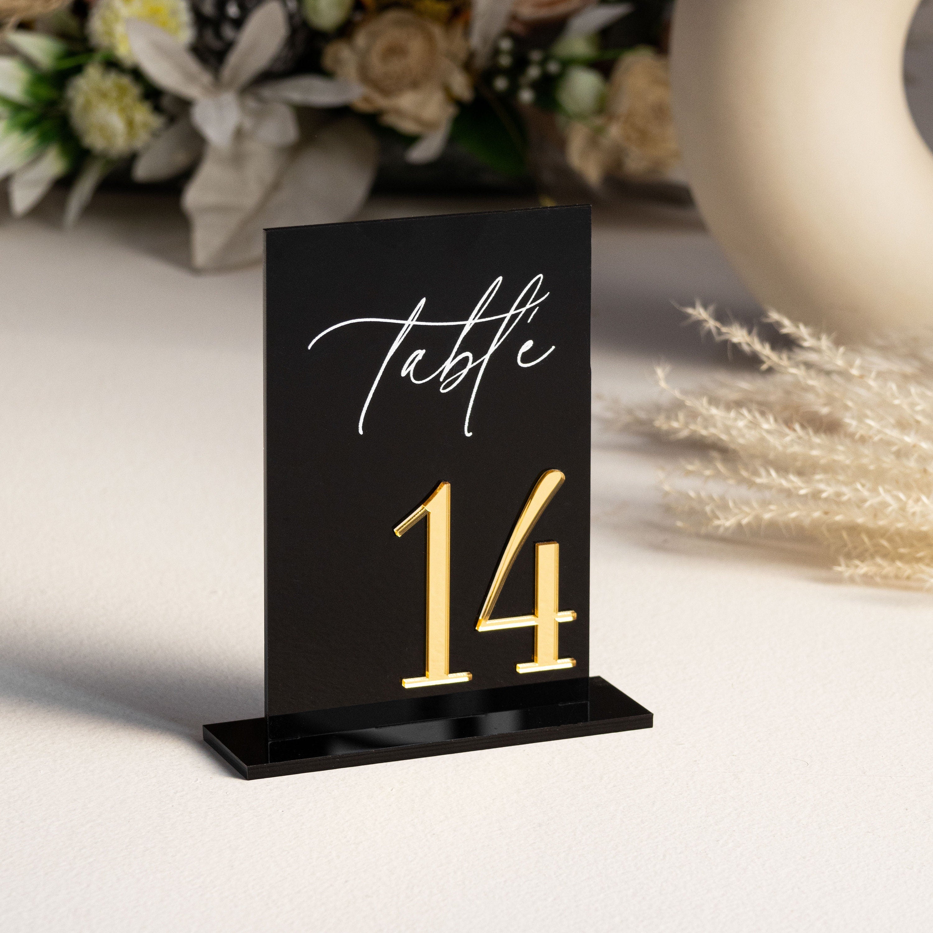 Black Table Numbers