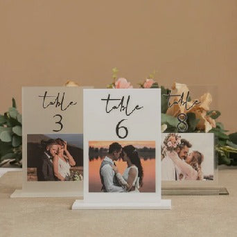 Pastel & Clear Acrylic Table Numbers