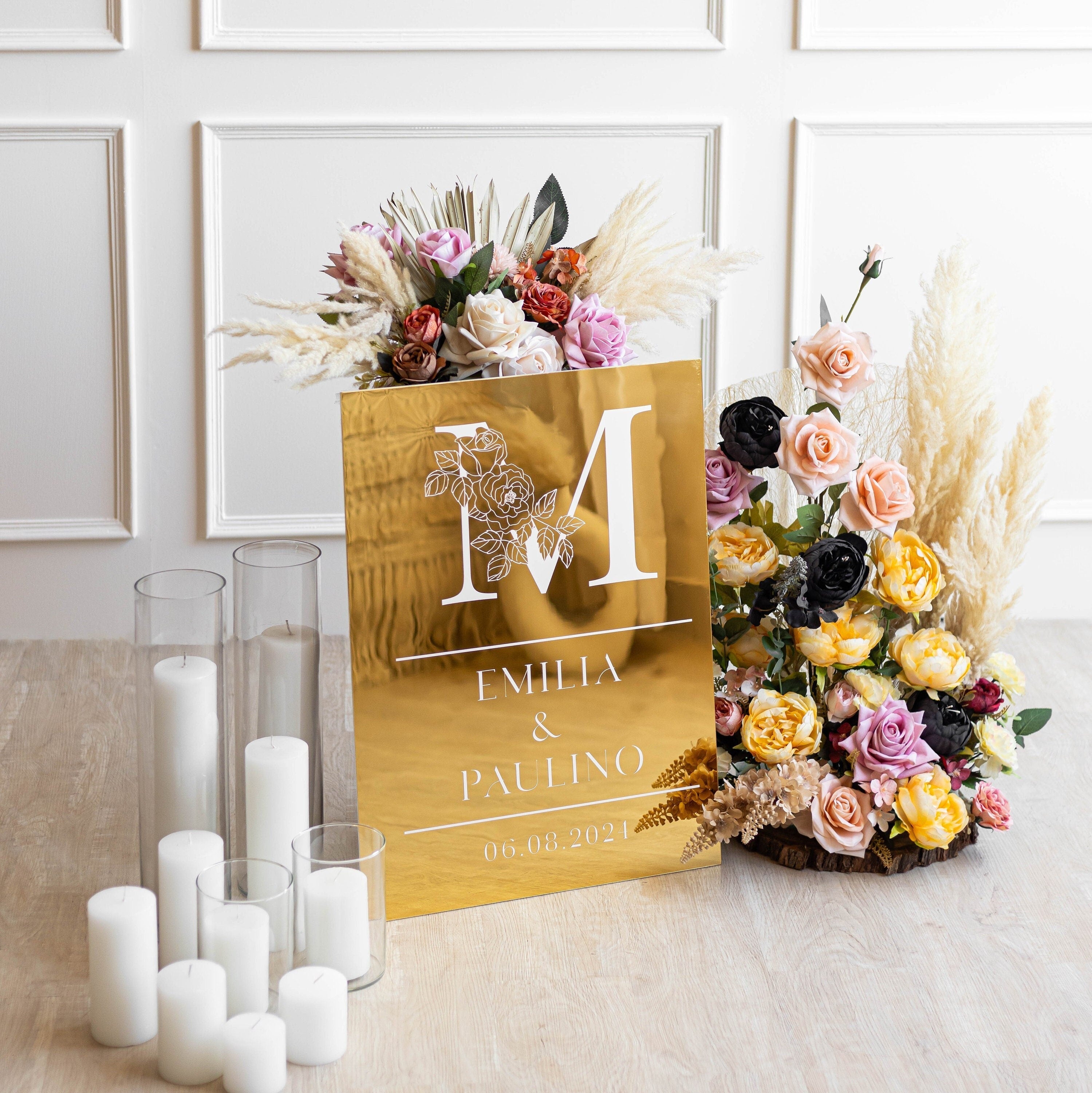 Mirror Gold Welcome signs