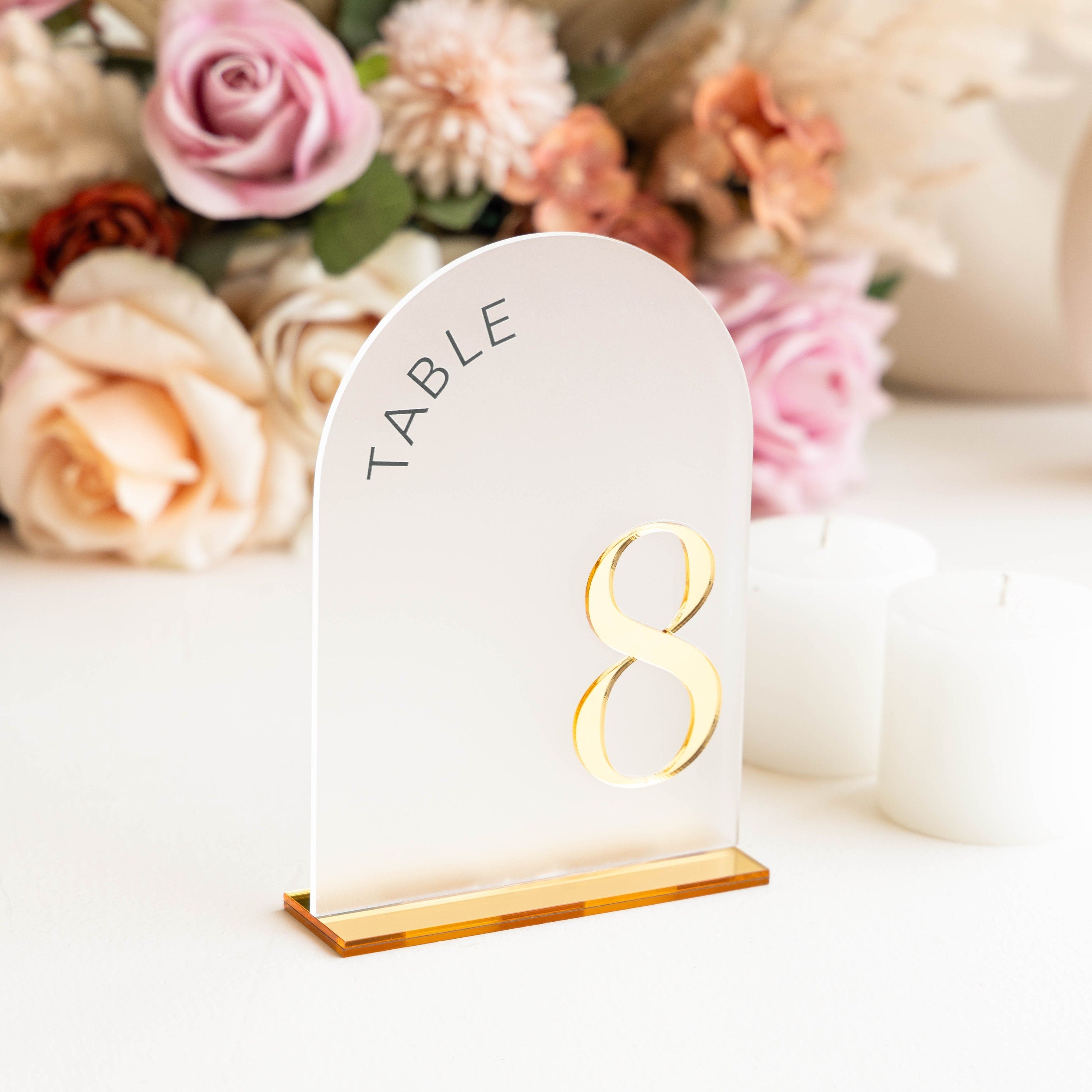 Frosted Table Numbers