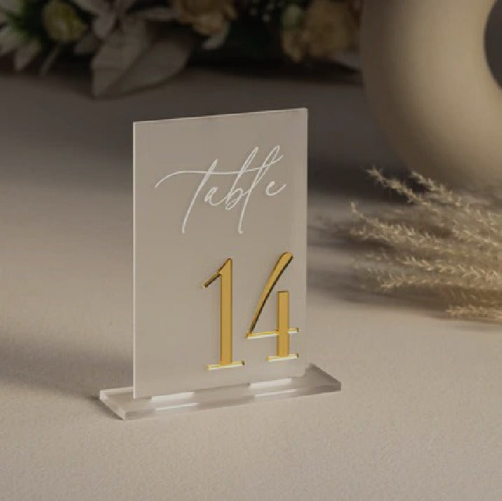 Frosted Acrylic Table Numbers