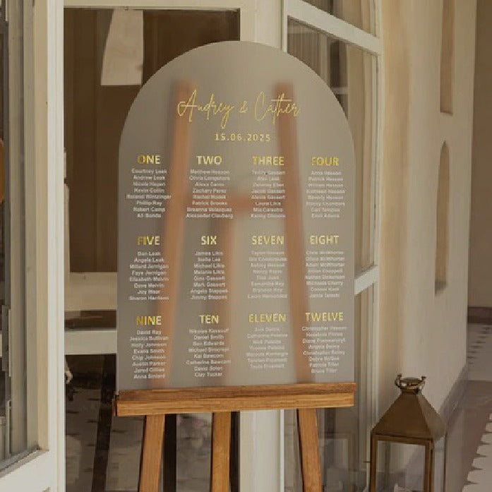 Frosted Acrylic Seating Chart