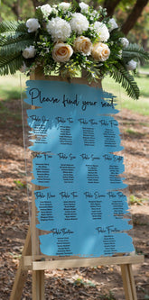 Acrylic seating chart, -RR