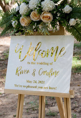 Acrylic Last Name Wedding Sign