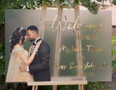Acrylic wedding sign with picture