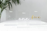 3D Clear Wedding Table Numbers – Luxury Raised Letter Table Decor