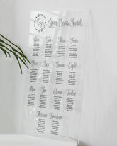 Acrylic seating chart, find your seat sign