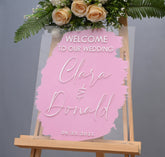 Personalized painted back Welcome Sign-RR