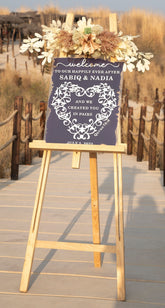 Brushed Acrylic Wedding Welcome Sign
