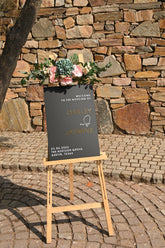 Matt Black Acrylic Wedding Welcome Sign