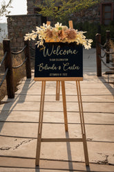 Black Acrylic Wedding Welcome Sign