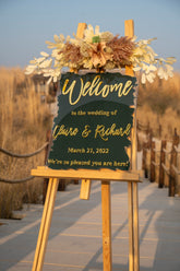 Brushed Back Acrylic Welcome Sign