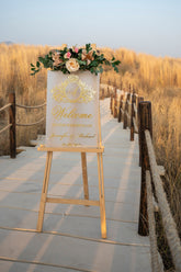Frosted Acrylic Wedding Welcome Sign -RR