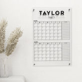 Two Month Clear Acrylic Calendar