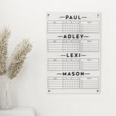 Personalized Chore Chart for Four Kids