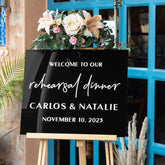 Acrylic Rehearsal Dinner Welcome Sign
