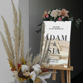 Silver Mirror Acrylic Welcome Sign