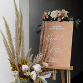 Rose Gold Mirror Acrylic Welcome Sign