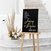 Black Acrylic Wedding Welcome Sign