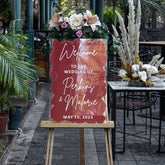 Brushed Back Acrylic Welcome Sign-RR