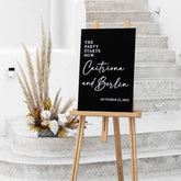 3D Black Acrylic Wedding Welcome Sign