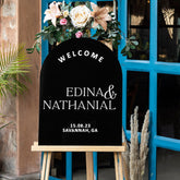 Shiny Black Arched Acrylic