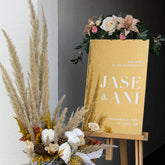 Gold Mirror Acrylic Welcome Sign