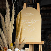 Arched Wedding Welcome Sign