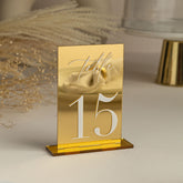 Mirror Gold Acrylic Table Numbers -RR