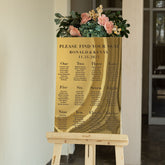 Mirror Gold Acrylic Seating Chart