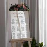 Mirror Silver Acrylic Seating Chart-RR