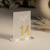 Frosted Acrylic Table Numbers - Frosted Acrylic Sign - Wedding Table Decor - Wedding Signage - Gold Table Numbers , Frosted Table Numbers AG