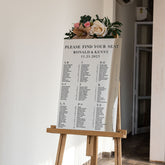 Mirror Silver Acrylic Seating Chart
