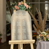 Arched Frosted Acrylic Seating Chart