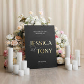 Black Matte Black Acrylic Welcome Sign