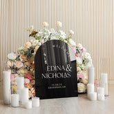 Black Acrylic Welcome Sign