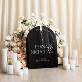 Black Acrylic Welcome Sign