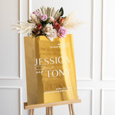 Gold Mirror Welcome Sign