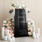 Black Acrylic Wedding Welcome Sign -RR
