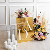 Gold Mirror Wedding Signs
