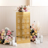 Gold Mirror Wedding Seating Chart