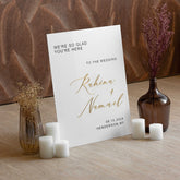 White Acrylic Wedding Ceremony Sign