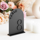 Matt Black Acrylic Table Numbers - Wedding Table Decor - Wedding Stationery - Reception Sign - Wedding Signage - Table Signs - Table Numbers AG