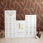 White Acrylic Seating Chart and Welcome Sign