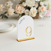 Acrylic 3D Mirror gold Table Numbers