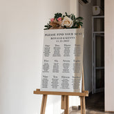 Silver Mirror Acrylic Seating Chart