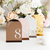 Gold Mirror Acrylic Table Numbers - Wedding Table Signs - Wedding Signage - Wedding Table Decor - Arch Wedding Table Numbers - Wedding sign AG
