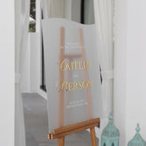 Frosted acrylic welcome sign