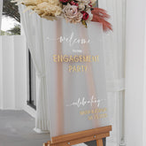 Frosted Acrylic Engagement Party Welcome Sign
